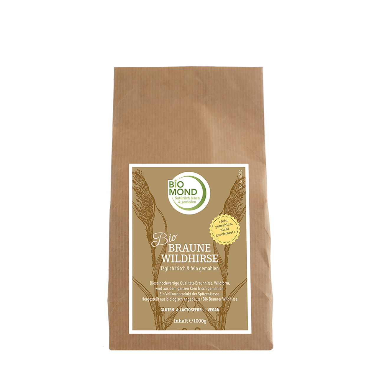 Bio Braune Wildhirse 2 x 1000g, tagesfrisch vermahlen