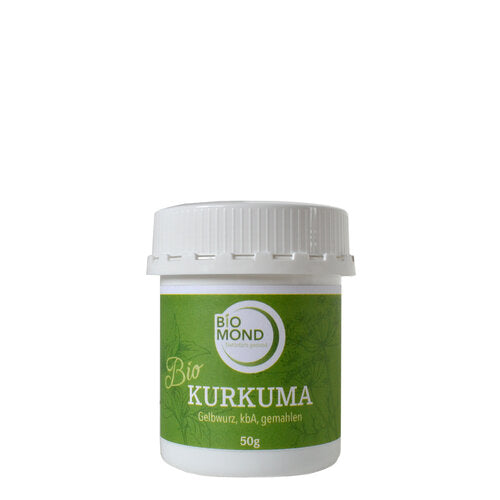 BIO Kurkuma Gelbwurz 50g, gemahlen, mit Piperin, Indien