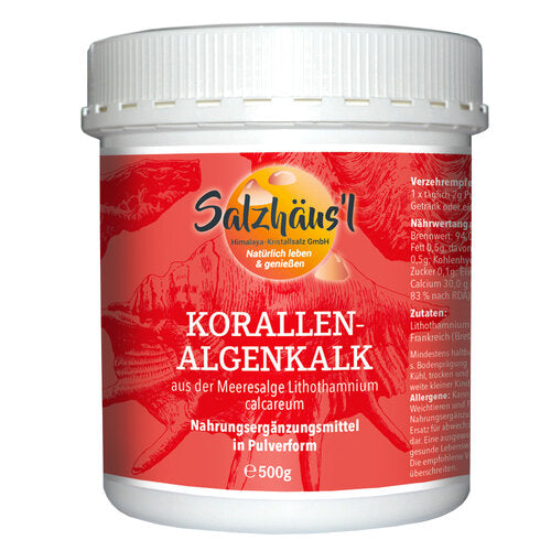Korallenalgenkalk 500g Pulver, Lithothamnium Calcareum, Rotalge Meereskoralle