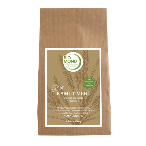Bio Kamut Urweizen 1000g, Vollkornmehl, Khorasan-Weizen