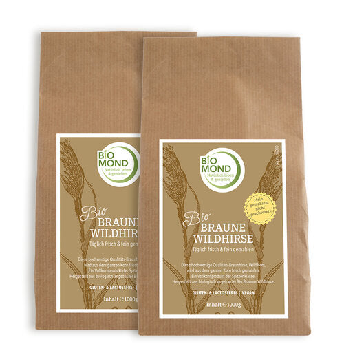 Bio Braune Wildhirse 2 x 1000g, tagesfrisch vermahlen