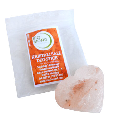 Kristallsalz Deosstein/Peeling ca. 180g, Herzform Salzdeo