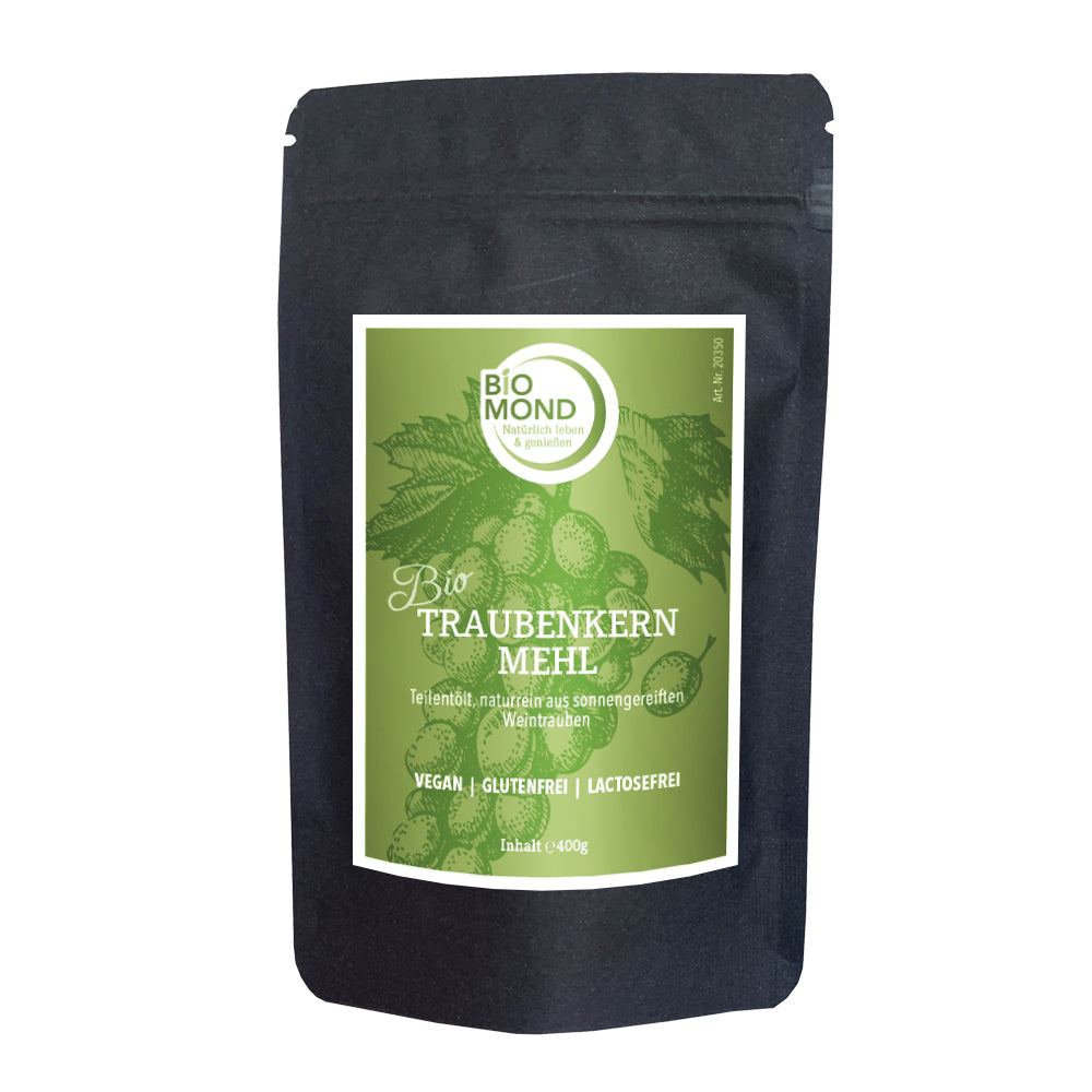 BIO Traubenkernmehl 400g tagesfrisch, mittelfein, OPC