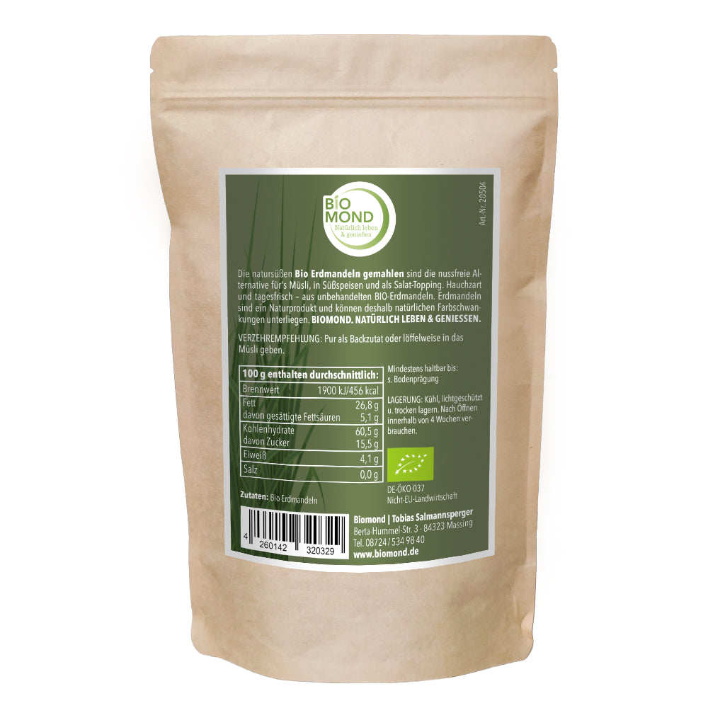 Bio Erdmandeln 500g, fein gemahlen