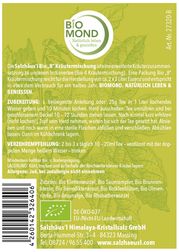 Bio *8*- Kräutermischung 115g,*Indianertee* René Caisse