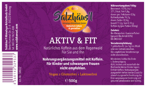 "Aktiv & Fit" 500g, Maca & Guarana Mix, Pulver