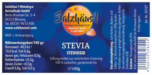 STEVIA Steviosid Pulver 100 g / Süßungsmittel