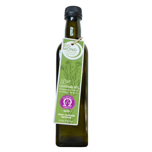 Bio Leinsamenöl 500ml 3+2, ungeröstet, ungefiltert, tagesfrisch