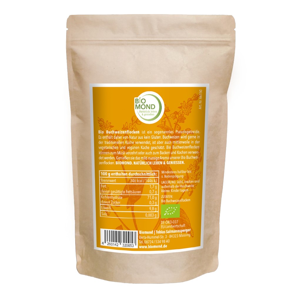 BIO Buchweizen-Flocken 500g / glutenfrei