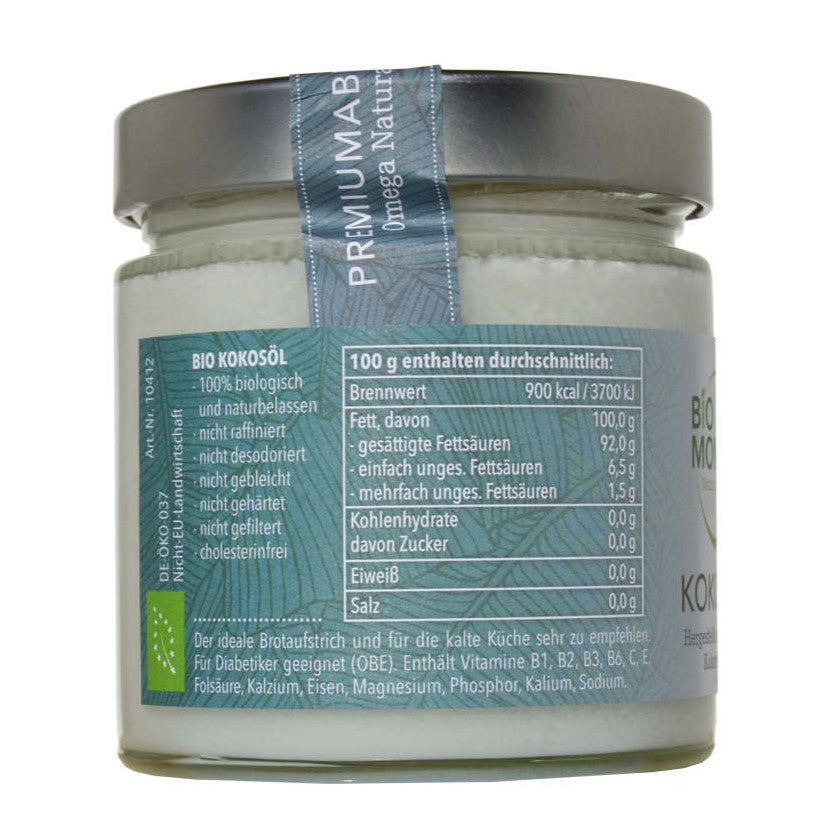 Bio Kokosöl Premium 330ml, garantiert ungefiltert!