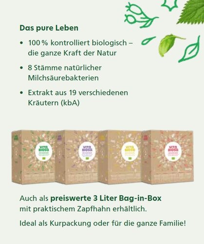 VITA BIOSA Kräuter 1000 ml Bio* DAS Original Kräuterfermentgetränk