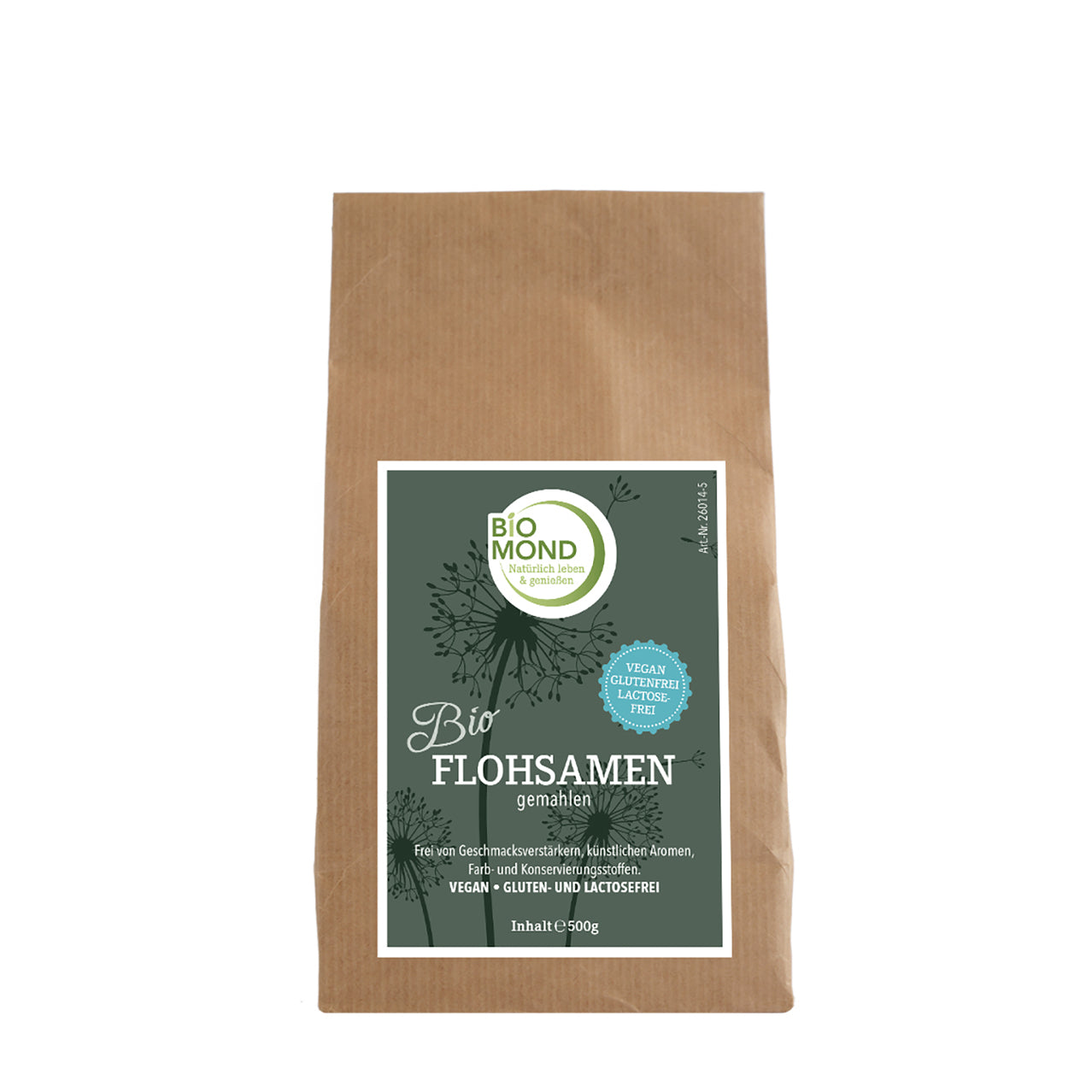 Bio Flohsamen 500g, gemahlen, naturbelassen