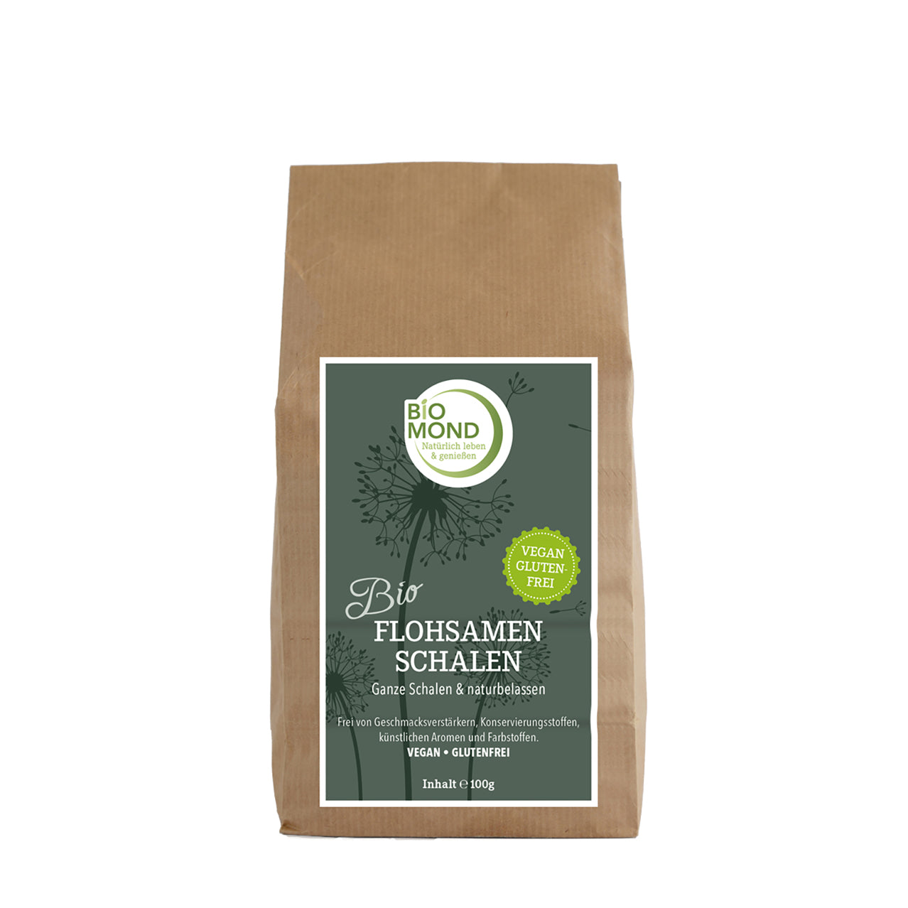 Bio Flohsamenschalen 100g, naturbelassen, Rohkostqualität