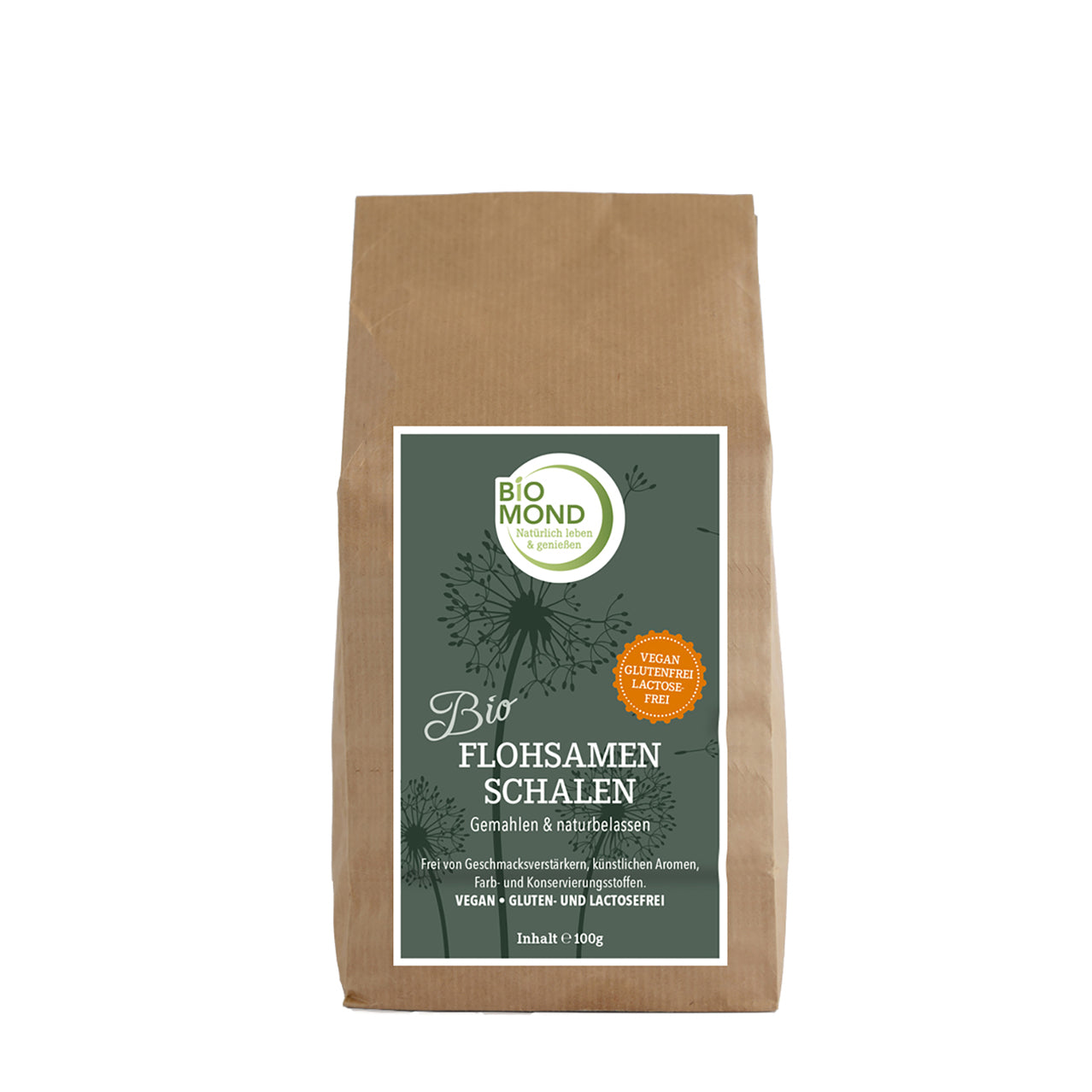 Bio Flohsamenschalen 100g, gemahlen, naturbelassen