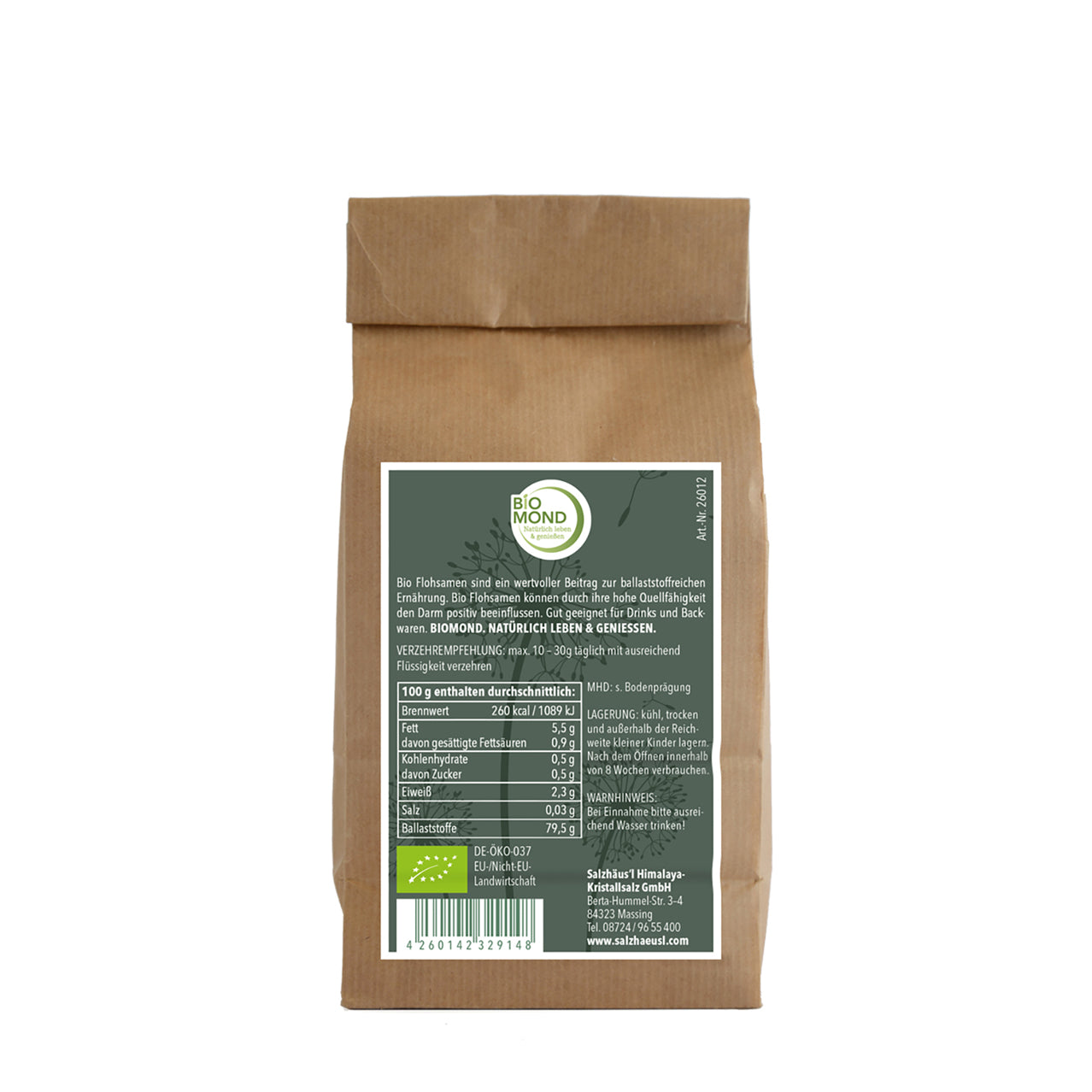 Bio Flohsamen 100g, ganz