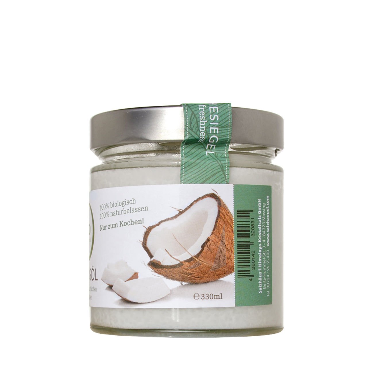 Bio Kokosöl 330ml, zum Kochen, aus frischen Kokosnüssen