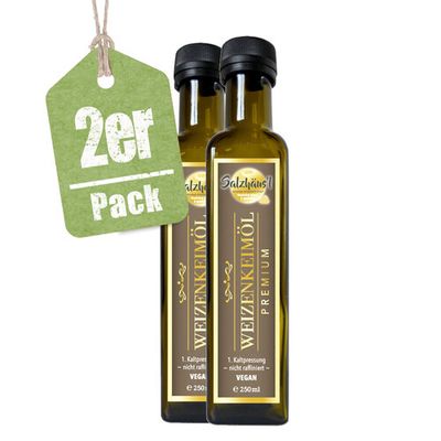 Weizenkeimöl PREMIUM Aktion 2x250 ml, kalt gepresst Rohkostqualität