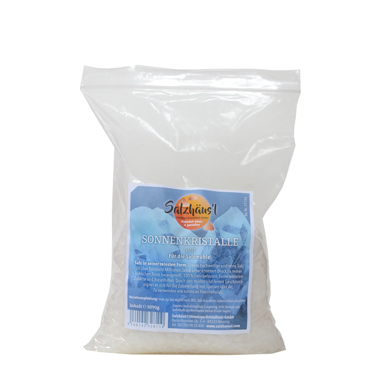 Sonnenkristalle (Halit) 1090g, granuliert, Nachfüllpack