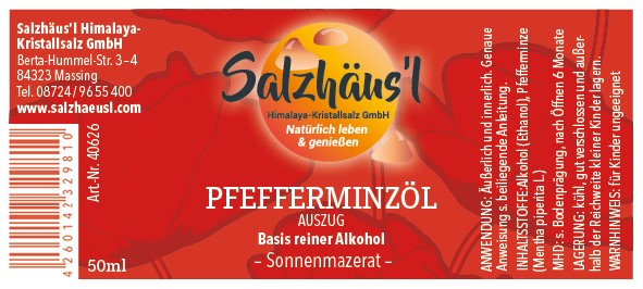 Pfefferminzöl 50ml in Alkohol