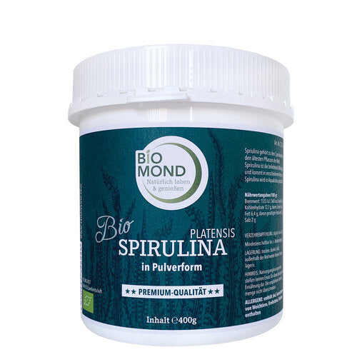 BIO Spirulina Platensis 400g, Algen Pulver Premium