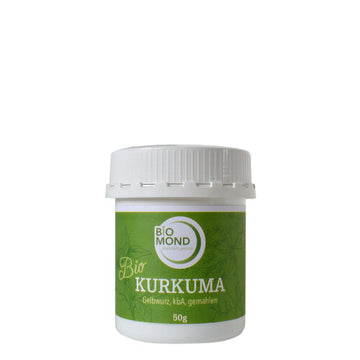 BIO Kurkuma Gelbwurz 50 g,  gemahlen, mit Piperin, Indien