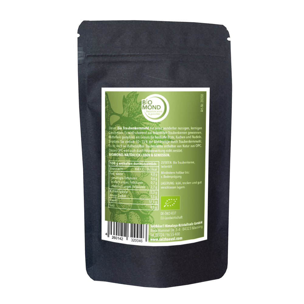 BIO Traubenkernmehl 400g tagesfrisch, mittelfein, OPC