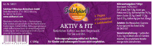 "Aktiv & Fit" 100g, Maca & Guarana Mix, Pulver