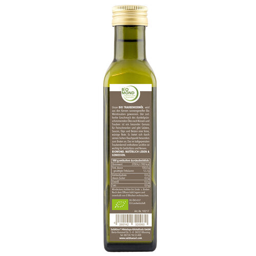 BIO Traubenkernöl 250ml, BIOMOND / kaltgepresst / 100% rein