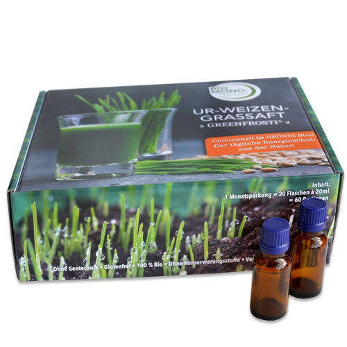 Bio Weizengrassaft Urweizen frisch *GREENFROSTI*  Rohkostqualität