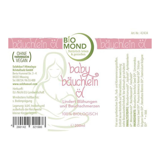 BIO Babybäuchleinöl – Naturkosmetik für Babys bei Blähungen & Koliken