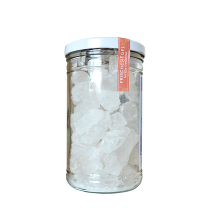 Sonnenkristall (Halit) 1kg, Brocken für die Sole, im Glas