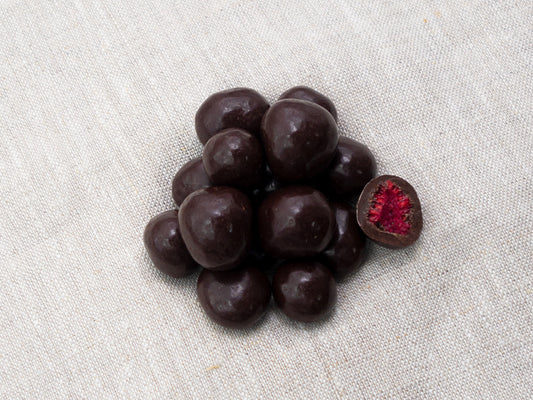 Bio Himbeere in Zartbitter-Schokolade, 50g