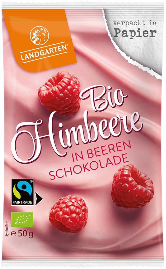 Bio Himbeere in Beeren-Schokolade, 50g