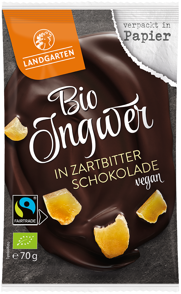 Bio Ingwer in Zartbitter-Schokolade, 70g