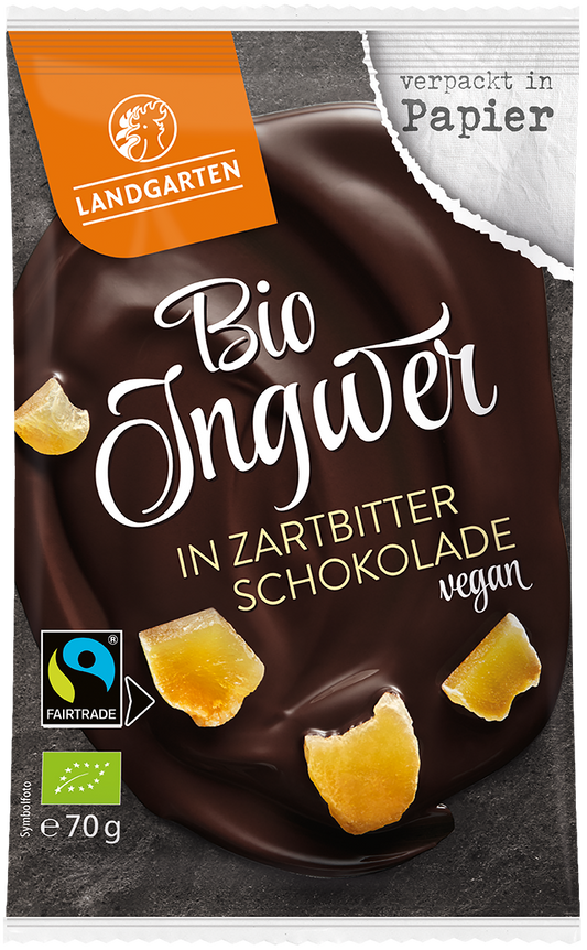 Bio Ingwer in Zartbitter-Schokolade, 70g
