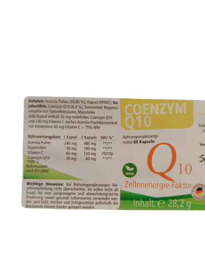 Q10 Kapseln 60 Stück, Zellenenergie-Faktor