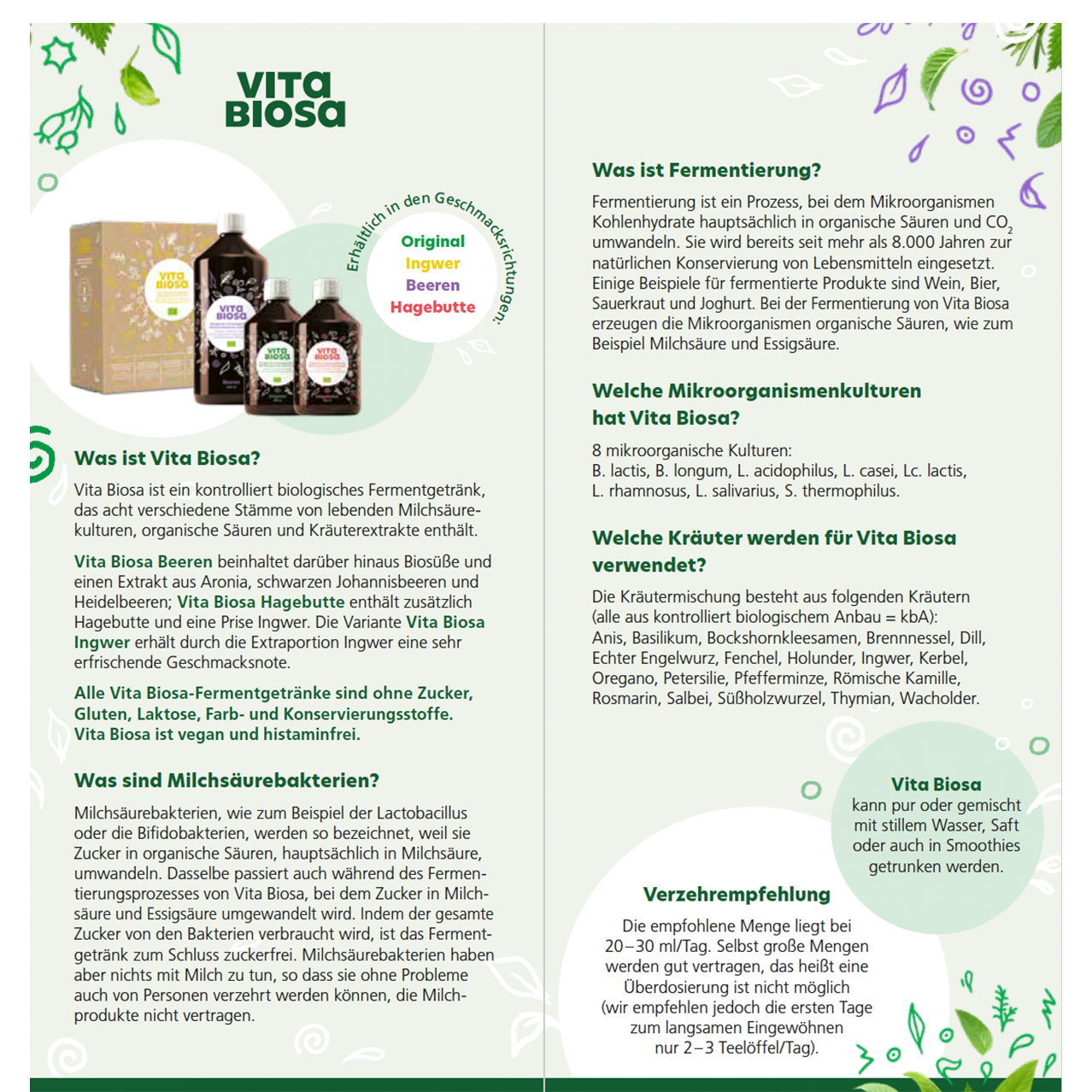 VITA BIOSA Kräuter 3000 ml BOX Original Kräuter Fermentgetränk