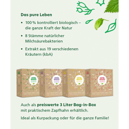 VITA BIOSA Kräuter 3000 ml BOX Original Kräuter Fermentgetränk