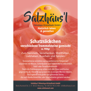 *Schatzsäckchen* Trommelsteine Edelsteine, Wassersteine Mix - 900 g / SALZHÄUS`L