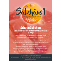 *Schatzsäckchen* Trommelsteine Edelsteine, Wassersteine Mix - 900 g / SALZHÄUS`L